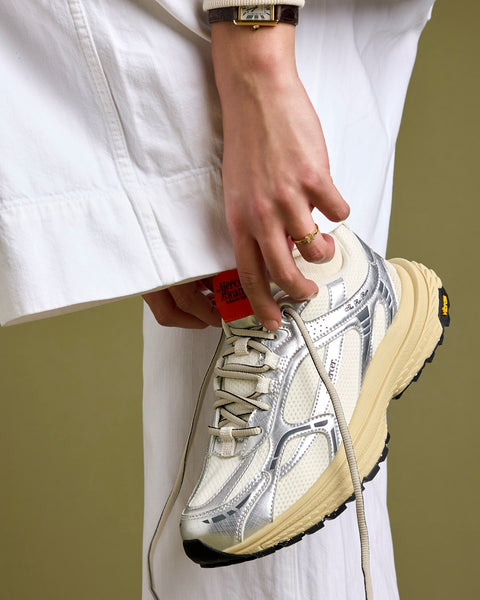Re-Run Vibram – White-Silver – Women