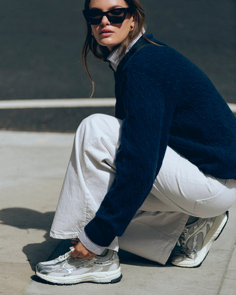 Re-Run Pine Metallic – White-Silver – Women